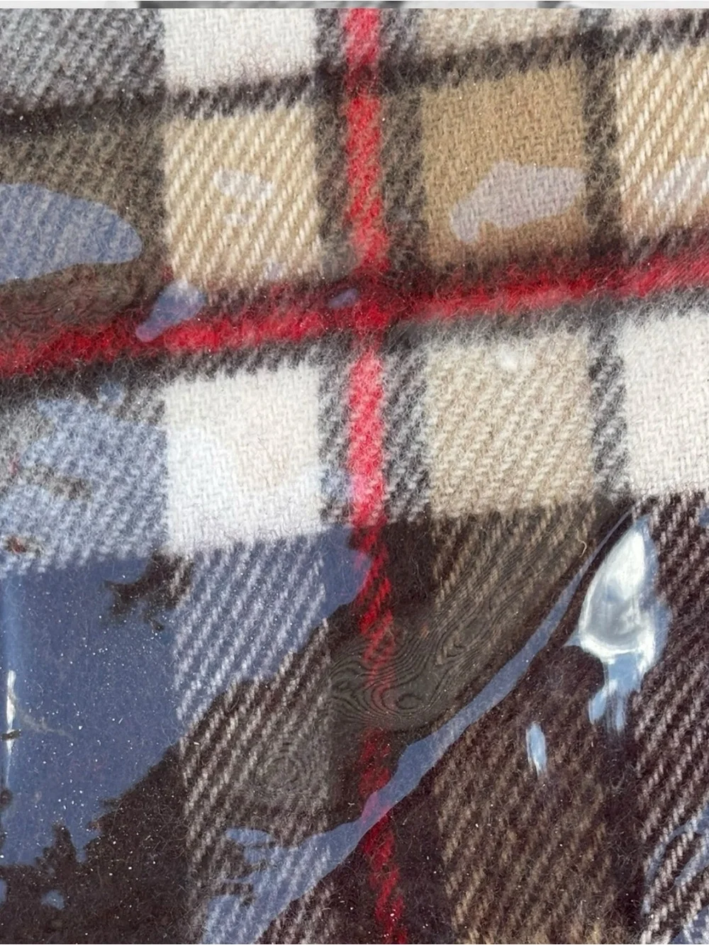 Vintage Faribo Plaid Blanket And Carry Bag